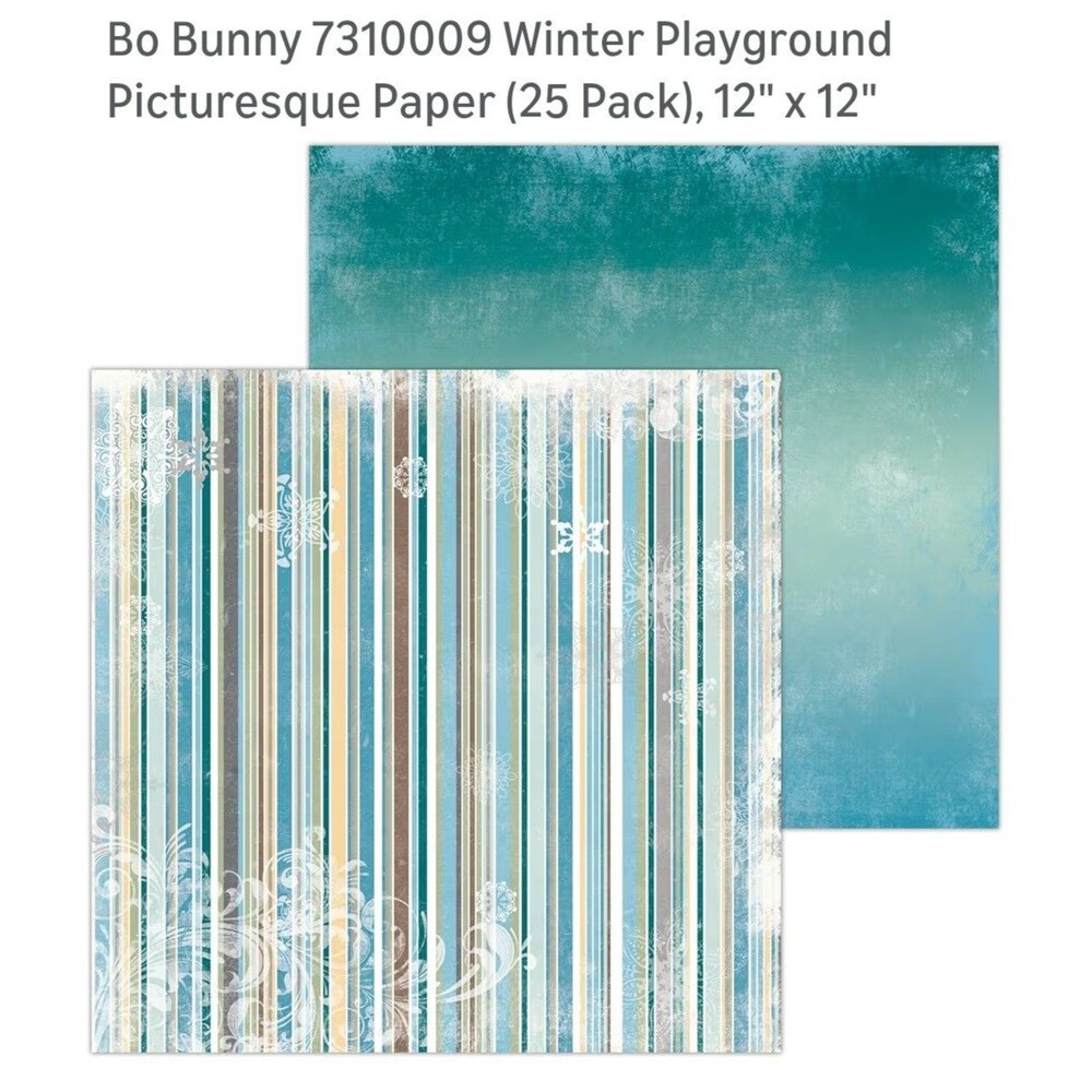 Bo Bunny, 12"X12" double-sided  Paper, Winter Playground Picturesque, 25 Pack